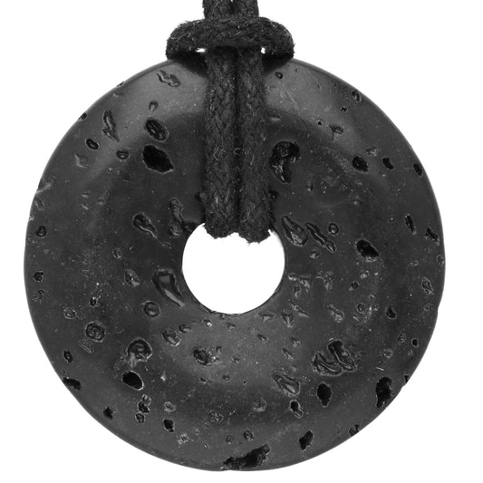 Lava Donut | 30 mm Anhänger + Baumwollband