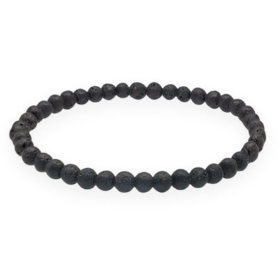 Lava Stone Mini Bead Bracelet | 4 mm