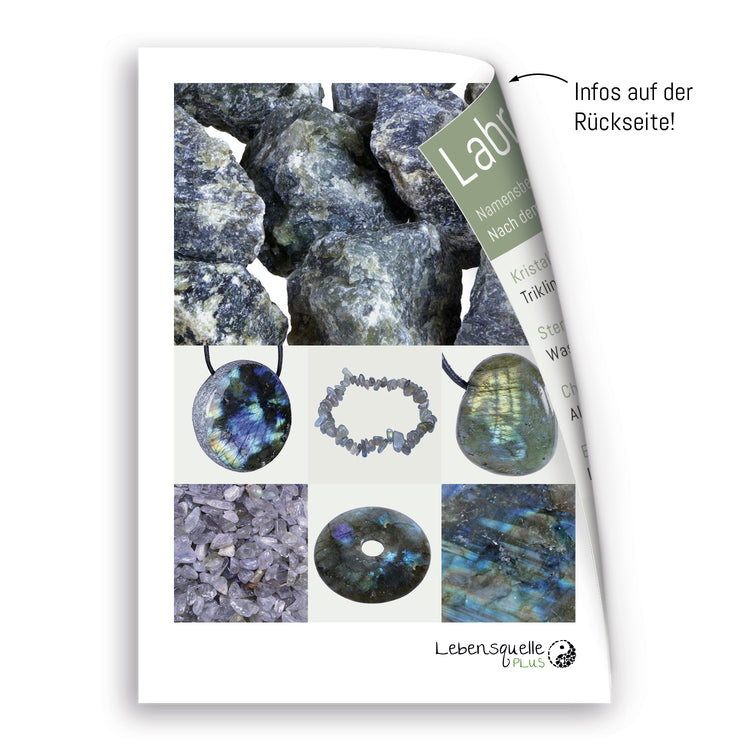 Labradorit | Doppelspitze, gefasst | silberfarbene Öse