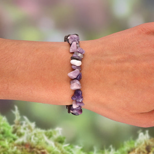 Lepidolith Splitterarmband