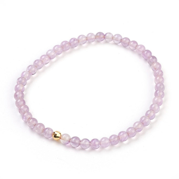Amethyst Armband mit 925-Silber-Zwischenperle