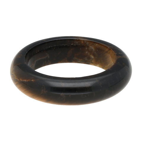 Tigerauge Ring – schlichter Bandring