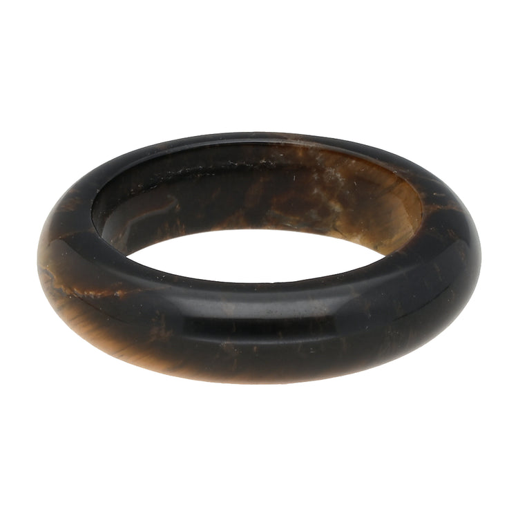 Tigerauge Ring – schlichter Bandring