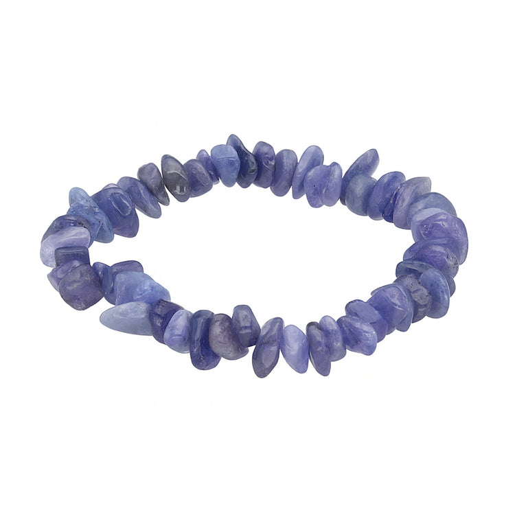 Tanzanit Splitterarmband – Naturstein Edelstein-Armband, dehnbar