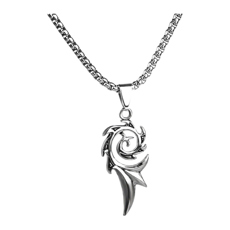 Spiral-Anhänger mit Spitze — 3,2 cm, Kette 70 cm