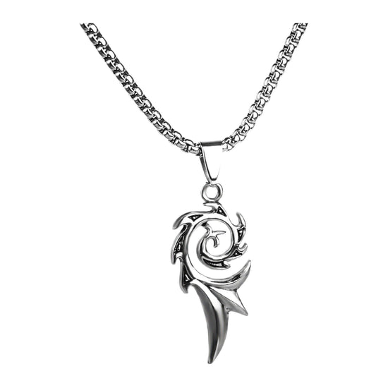 Spiral-Anhänger mit Spitze — 3,2 cm, Kette 70 cm