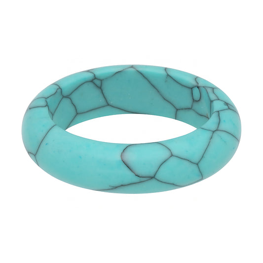 Türkis (rekonstruiert) Ring – schlichter Bandring