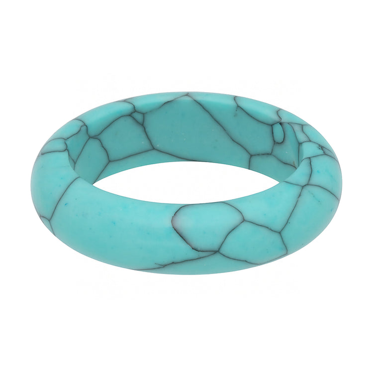 Türkis (rekonstruiert) Ring – schlichter Bandring