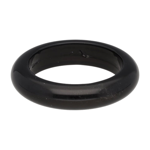 Onyx Ring – schlichter Bandring, Größe 63