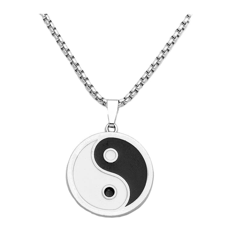 Yin-Yang-Anhänger — rund 2,5 cm, Kette 70 cm