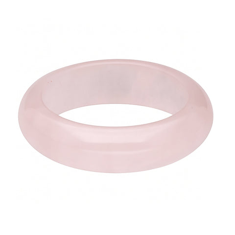 Rosenquarz Ring – schlichter Bandring