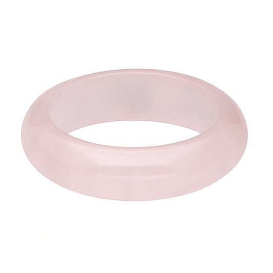 Rosenquarz Ring – schlichter Bandring