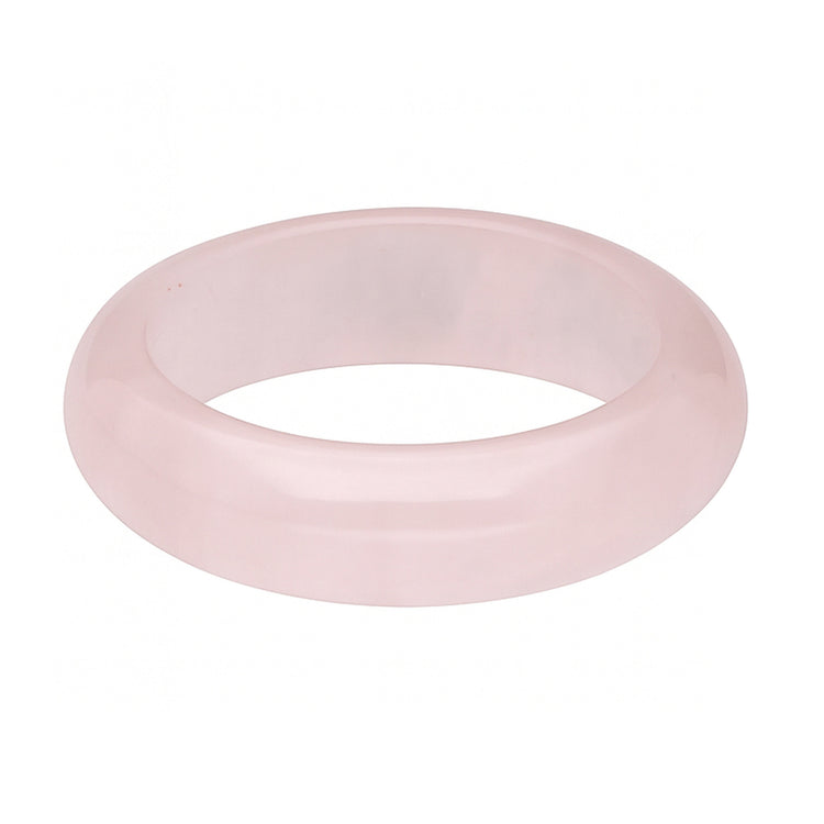 Rosenquarz Ring – schlichter Bandring