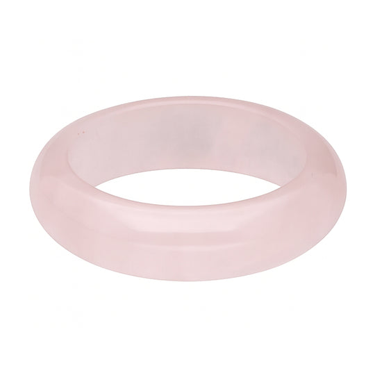 Rosenquarz Ring – schlichter Bandring
