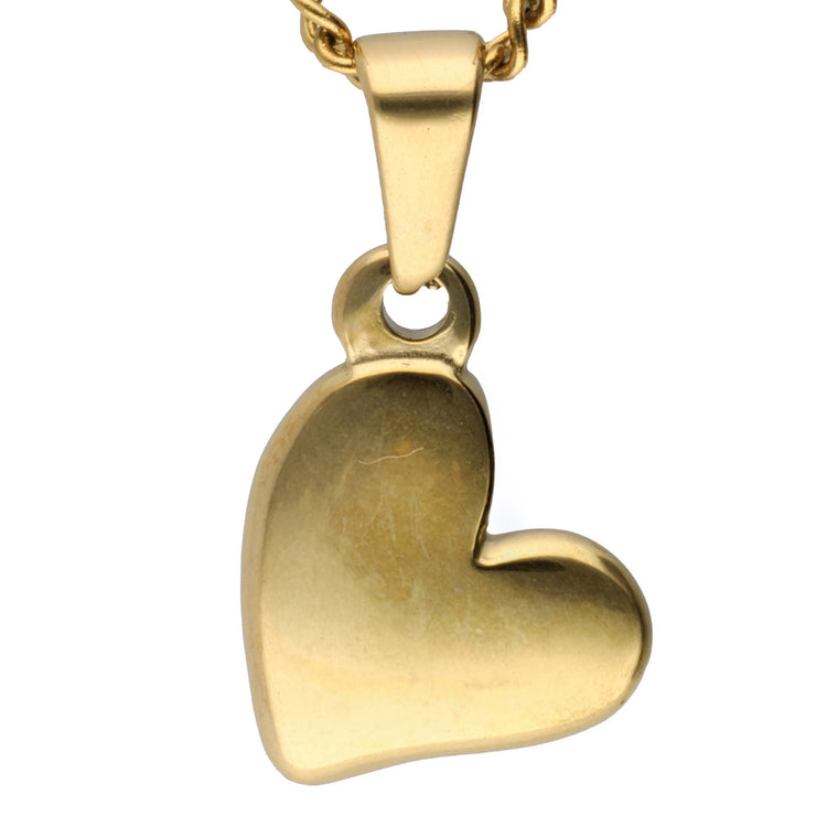 Edelstahl Herzanhänger Gold – Filigraner Herz-Charm