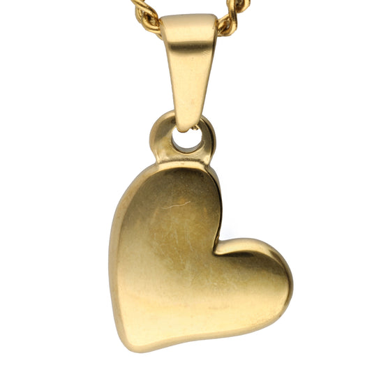 Edelstahl Herzanhänger Gold – Filigraner Herz-Charm