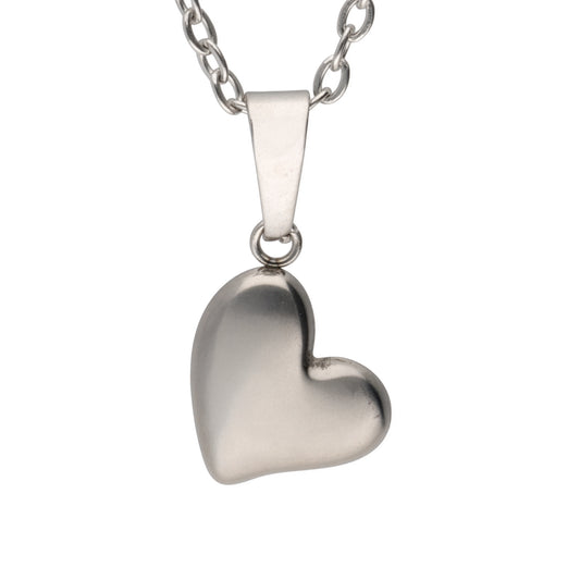 Edelstahl Charm Herz – anlaufbeständig, gewölbt, 14 mm