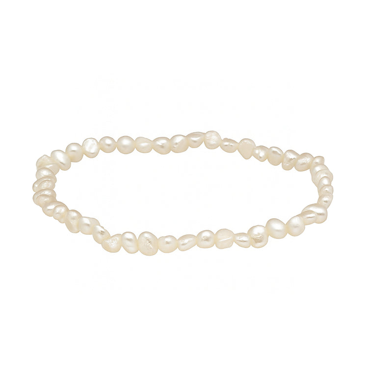 Süßwasser-Perlen-Armband Weiß – 19 cm Eleganz