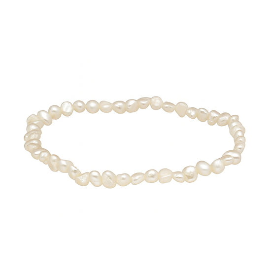 Süßwasser-Perlen-Armband Weiß – 19 cm Eleganz
