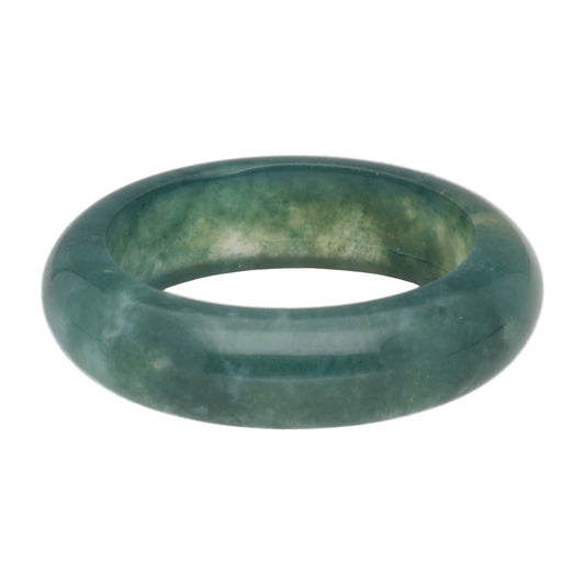 Moosachat Ring – schlichter Bandring