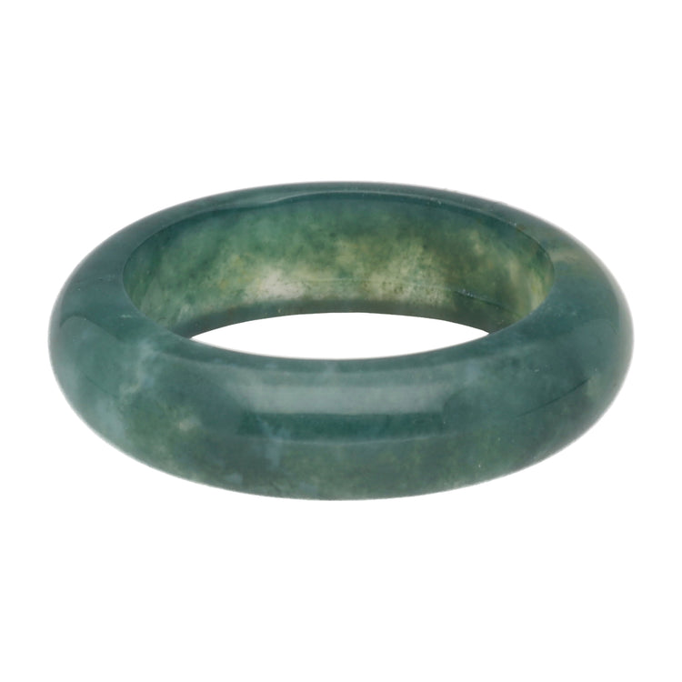 Moosachat Ring – schlichter Bandring