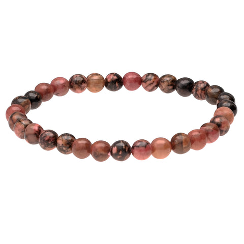 Rhodonit Kugelarmband | 6 mm