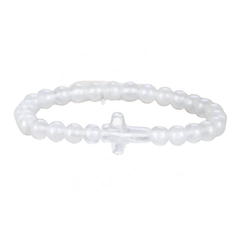 Bergkristall Armband mit Steinkreuz | 6 mm