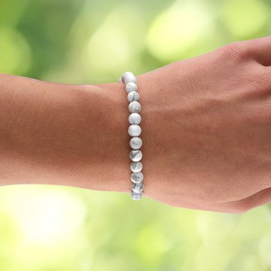 Magnesit Kugelarmband | 6 mm