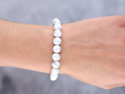 Magnesit Kugelarmband | 8 mm