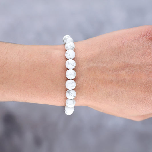 Magnesit Kugelarmband | 8 mm