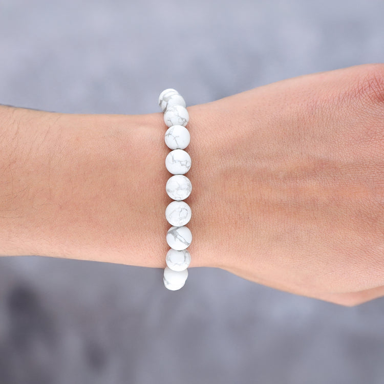 Magnesit Kugelarmband | 8 mm