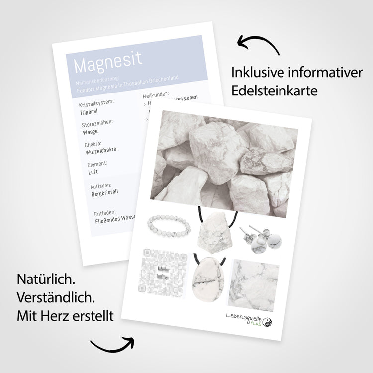Magnesit Edelsteinkarte – im Lieferumfang enthalten