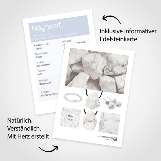Magnesit Edelsteinkarte – im Lieferumfang enthalten