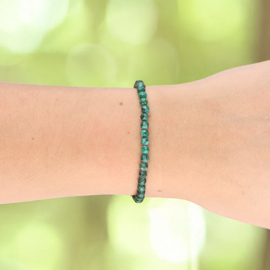 Malachit | facettiertes Armband | 4 mm