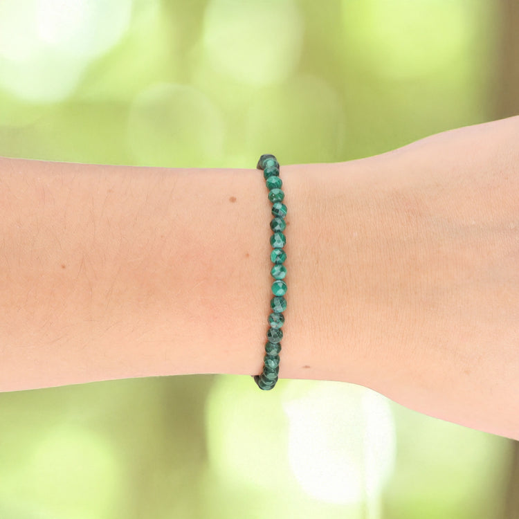 Malachit | facettiertes Armband | 4 mm