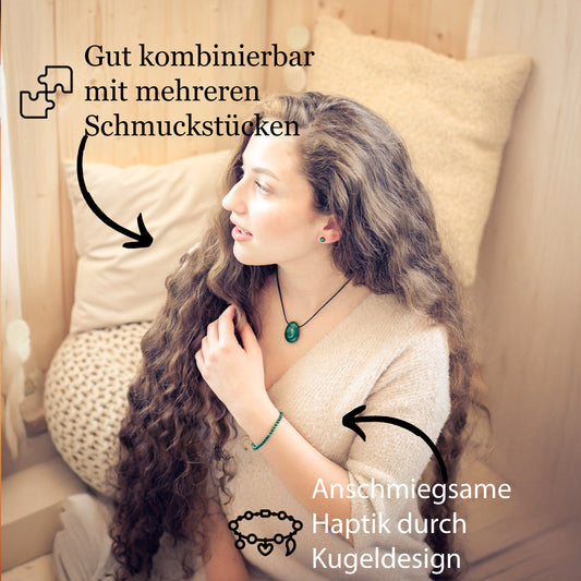 Malachit Mini-Kugelarmband | 4 mm