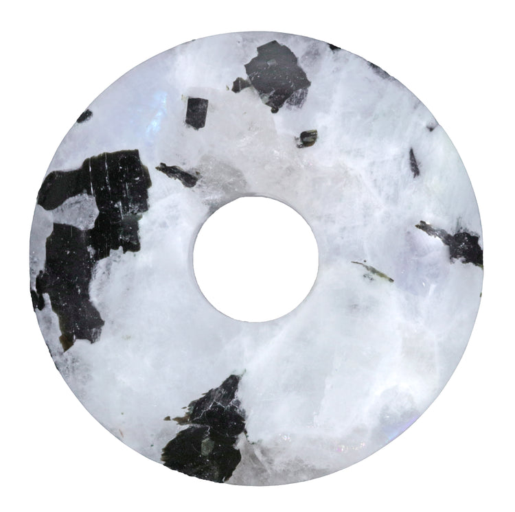 Regenbogen-Mondstein Donut | 30 mm Anhänger
