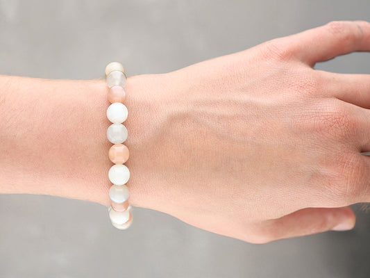 Mondstein Kugelarmband | 8 mm