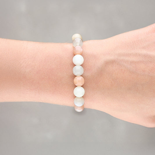 Mondstein Kugelarmband | 8 mm