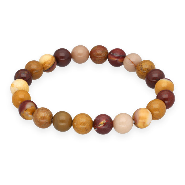 Bracelet de perles en mookaïte | 8 mm