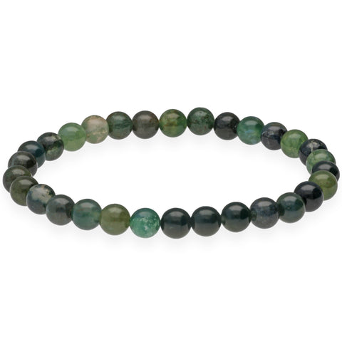 Moosachat Kugelarmband | 6 mm