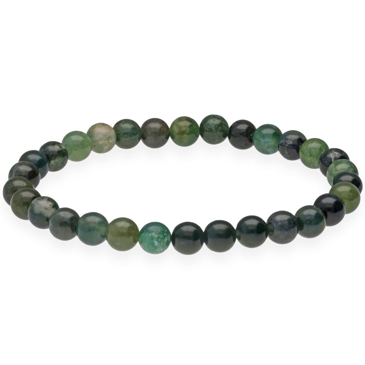 Moosachat Kugelarmband | 6 mm