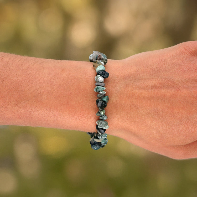 Moosachat Splitterarmband