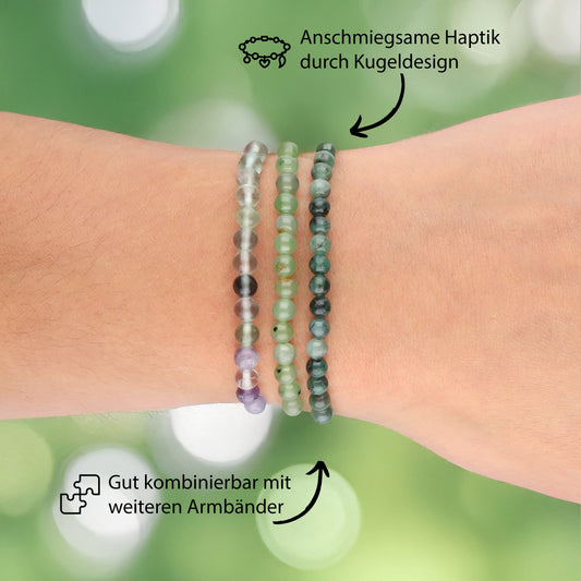 Nephrit (Jade) Mini-Kugelarmband | 4 mm