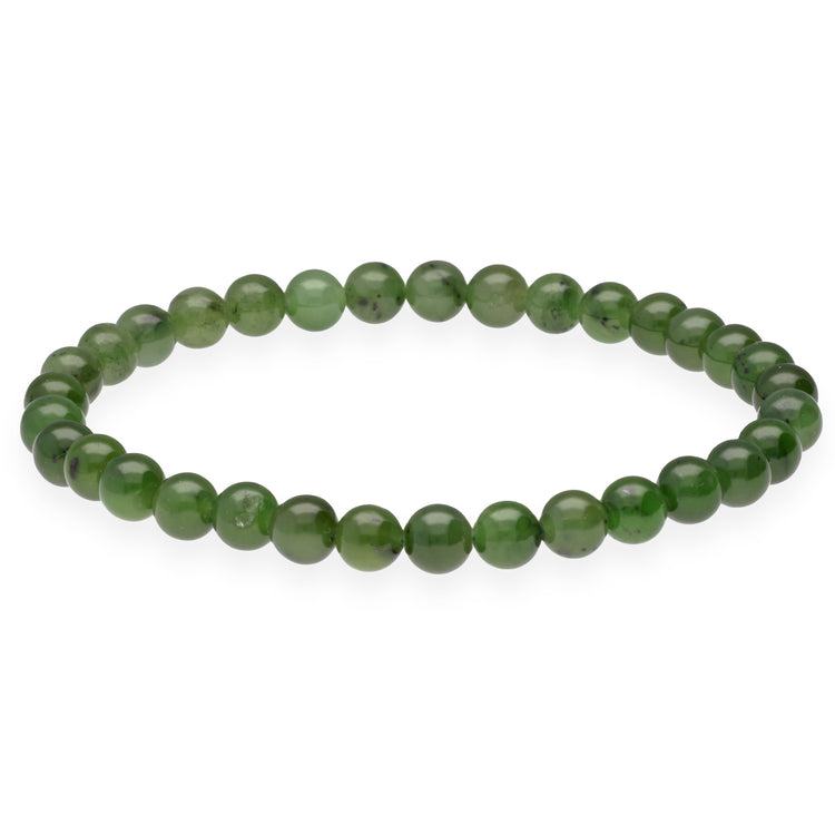 Jade (Nephrit) Kugelarmband | 6 mm