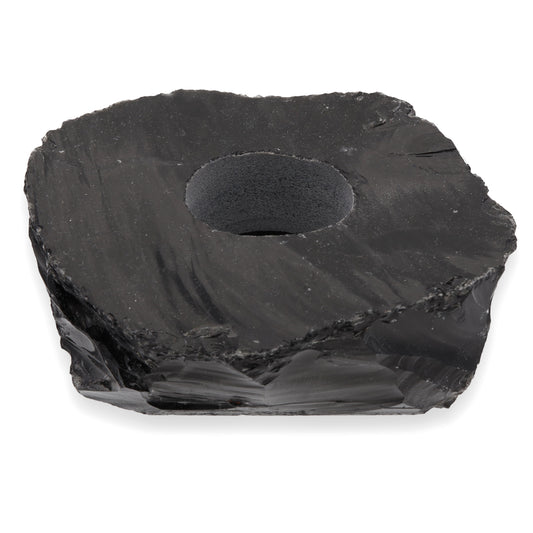 Obsidian, schwarz Teelichthalter
