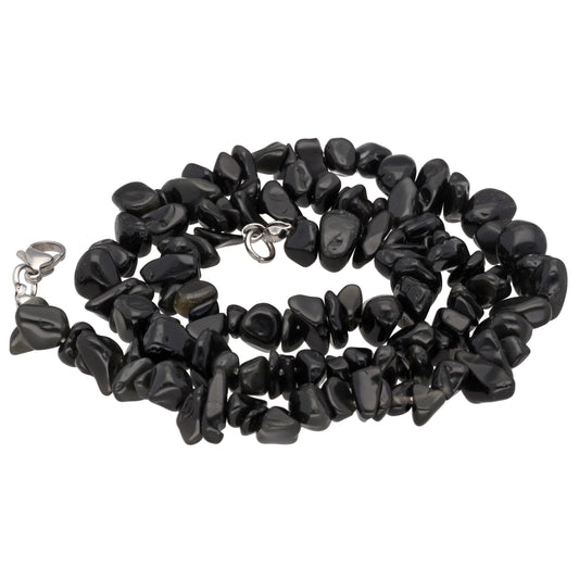 Obsidian Splitterkette | 45cm mit Verschluss