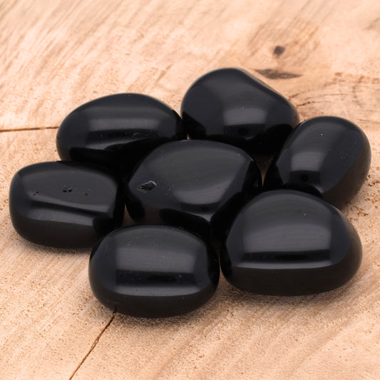 Obsidian, schwarz Trommelstein
