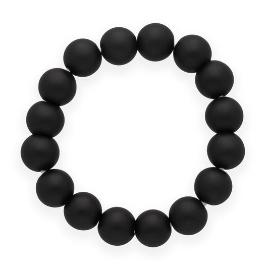 Onyx, matt | elastischer Kugelring