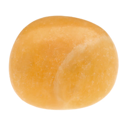 Orangencalcit Trommelstein